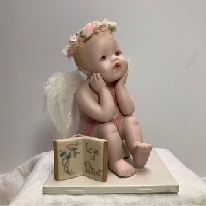 Love Is Patient Porcelain Cherub Angel- Vintage 1995